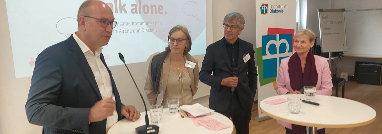 Podiumsdiskussion mit Diakoniepräsident Dr. Rüdiger Schuch und der EKD-Ratsvorsitzenden Kirsten Fehrs