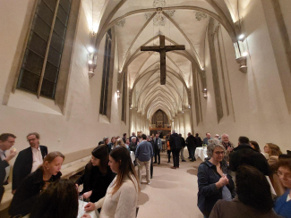 Empfang bei der Jahrestagung des Netzwerkes Öffentlichkeitsarbeit in der Apostelkirche Münster.